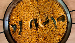 Paella de turbot i sípia